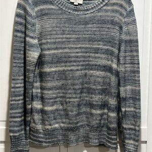 LOFT outlet‎ Navy and Cream Knit Sweater women’s size large